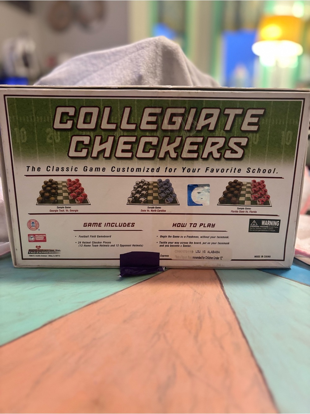 RARE LSU
TIGERS
COLLEGIATE CHECKERS... - Picture 2 of 4